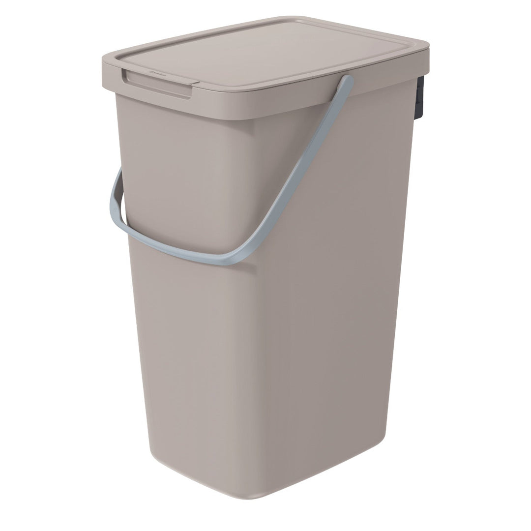Keden Systema Q Sorting Waste Bin 20L Recycling Bin Separation Segregation Lidded with Handle Hanging Dustbin Garbage Can Slim Brown Bio