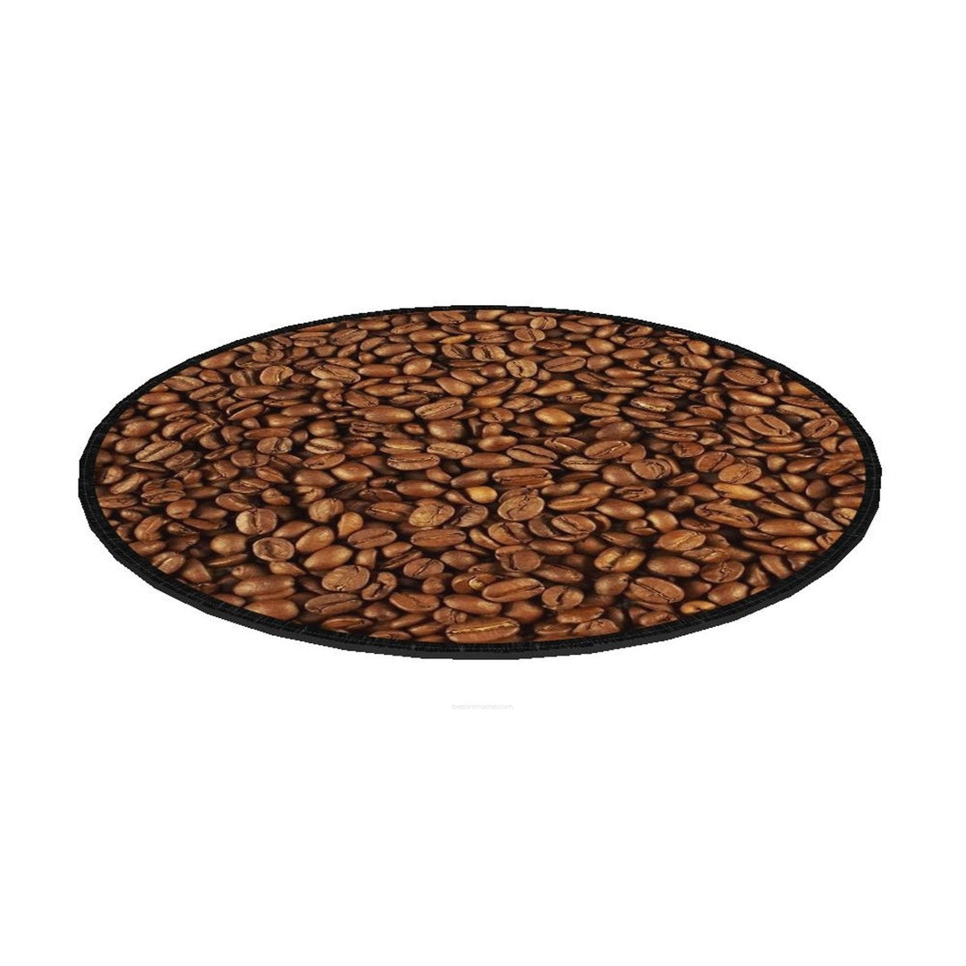 Arco Design Orbit Seat Cushion, Decorative Felt Chair Cushion, Diameter 35 cm, Round Seat Cover (Coffee) EE0061