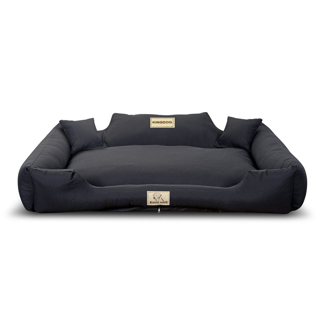KingDog Non-Slip Zippered Panama Stretch Dog Bed MM44 Pet Bed Pet Bed Dismountable And Washable 100% Polyester Weight: 160 g/m2 115x95 cm black