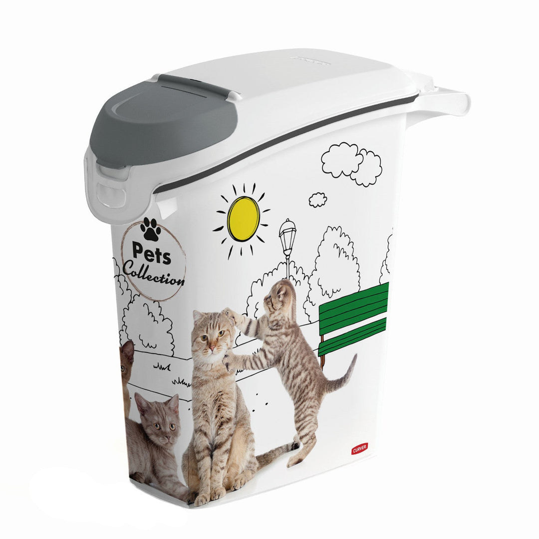 Curver PetLife 10 kg Pet Litter Storage Container 23 x 50 x 49 cm Cat Litter Box with Lid