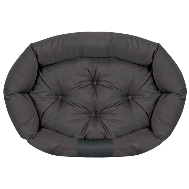 KingDog Prestige Dog Bed Pet Bed Oval Waterproof PVC Codura 100% Polyester Weight: 240gr/m2 75x50 cm Black CODUOWAL75/50CZA