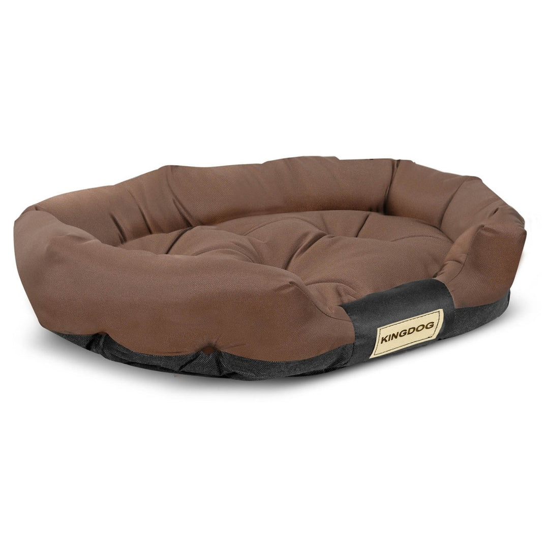 Dog bed oval 75x50cm waterproof brown/black CODUOWAL75/50BRA