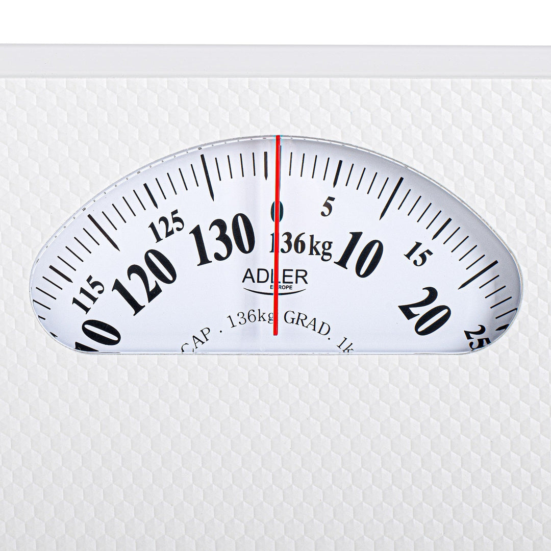 Adler AD 8179 Mechanical Bathroom Scale – Classic White Design