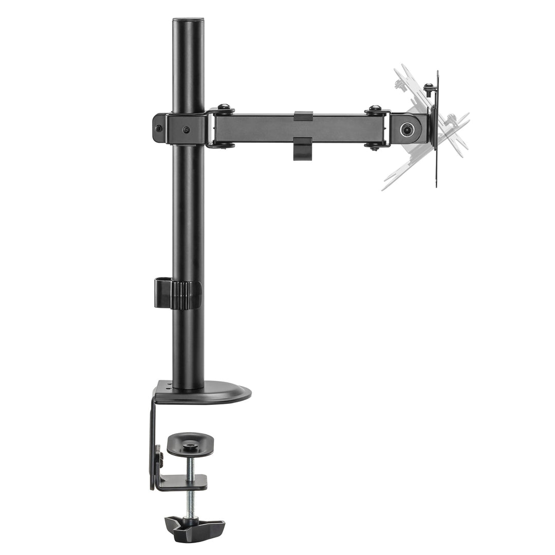 Maclean MC-572N LCD LED Monitor Desk Holder Mount Bracket Single Arm VESA 75x75 100x100 17-32" 9kg Adjustable
