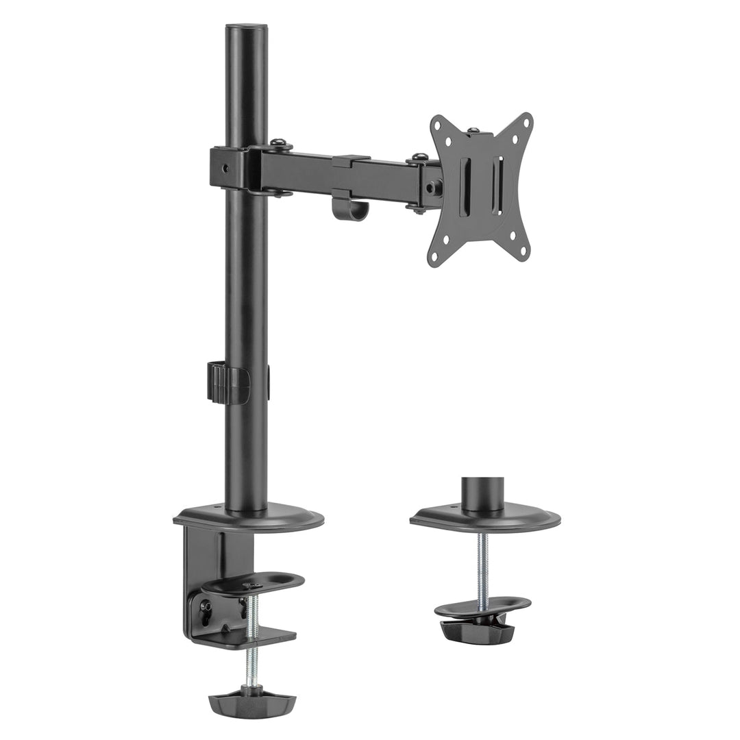 Maclean MC-572N LCD LED Monitor Desk Holder Mount Bracket Single Arm VESA 75x75 100x100 17-32" 9kg Adjustable