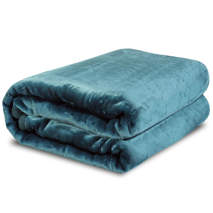 Medicline Thick polyester Blanket Antiallergic Fabric Material: polyester 100%, Weight: 570 g/m2 Smooth blanket (160 x 200 cm, Green)