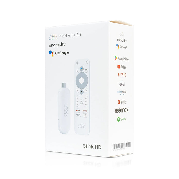 Homatics Stick HD Media Player with Remote Control Media Streaming Client Android TV 11 32GB, 1GB RAM Bluetooth 5.0 Supports AV1 and Chromecast