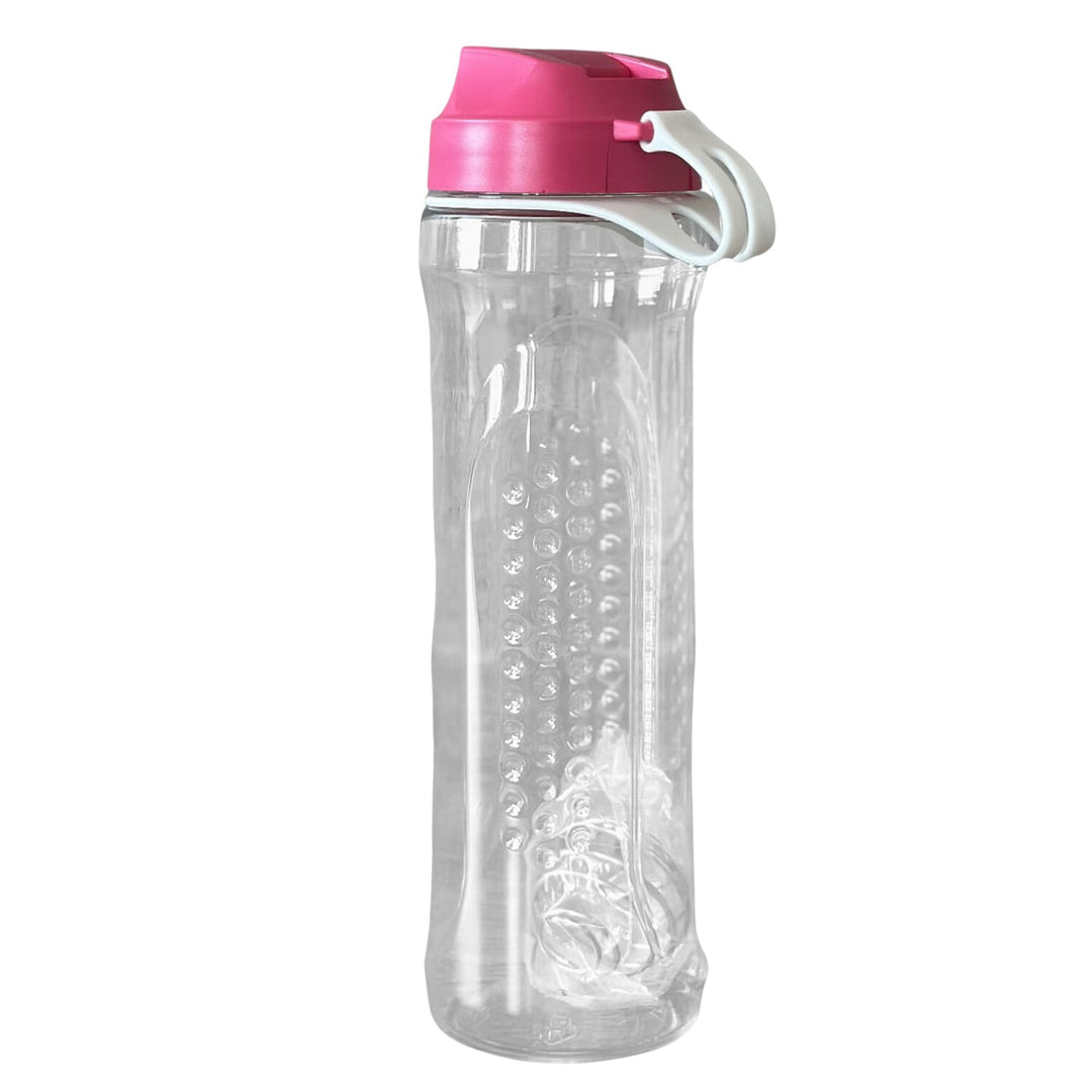 Branq Water Bottle with Mixing Ball for Smoothies Drinking Bottle made of Tritan for Storing and Transporting Drinks Model 1991, 610ml, Raspberry