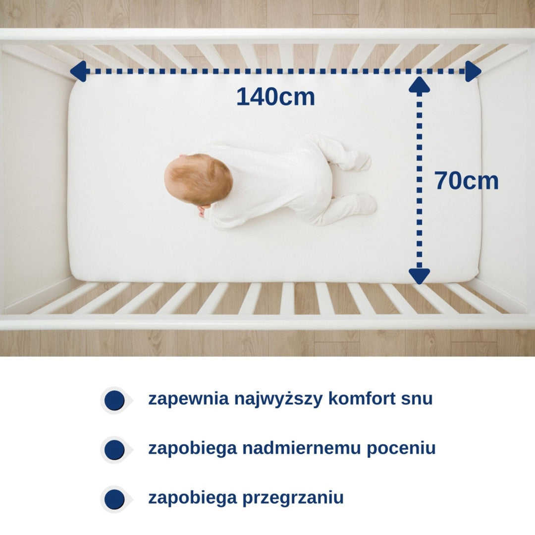 Snibbs waterproof sheet, white, 70x140 cm, T-SNI-10024