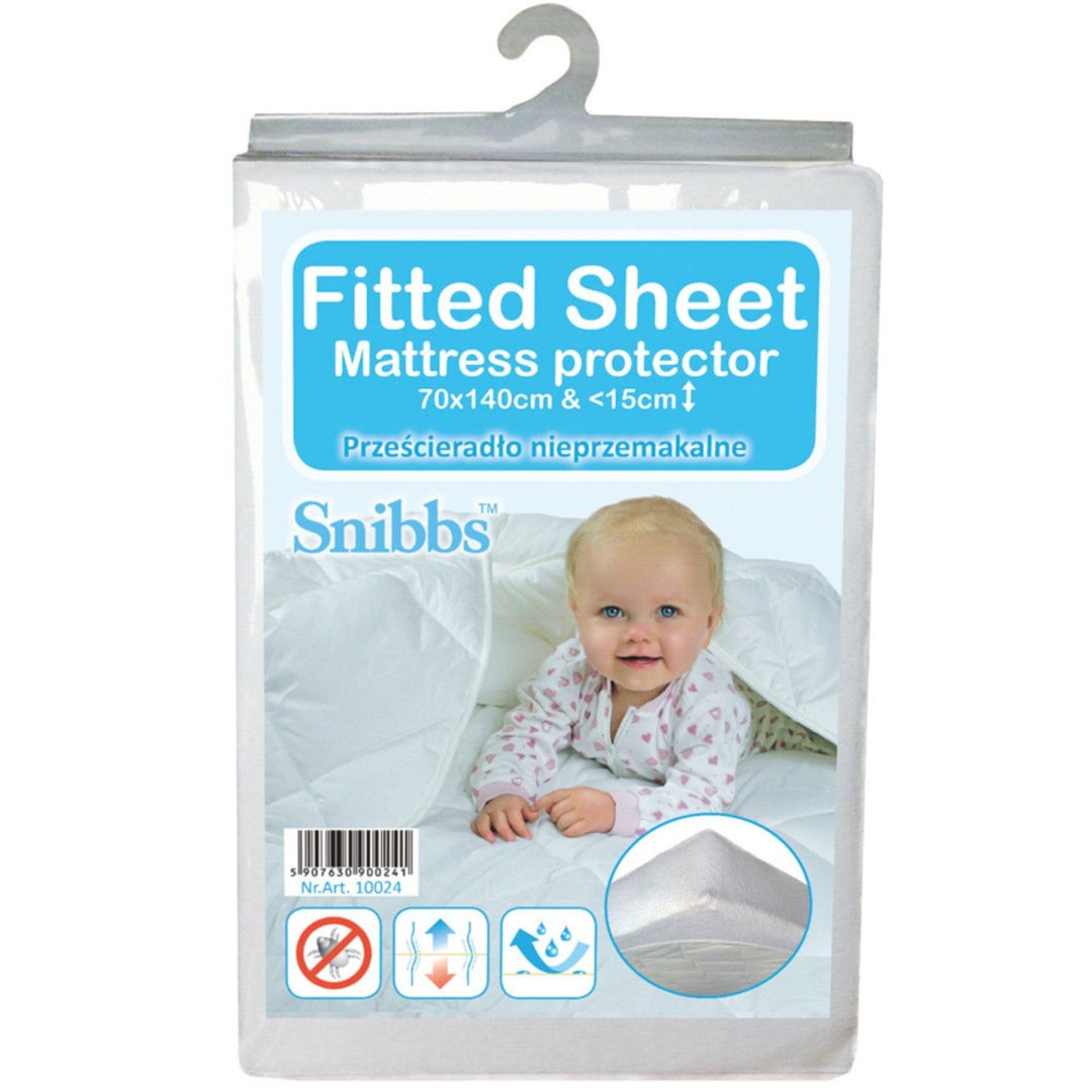 Snibbs waterproof sheet, white, 70x140 cm, T-SNI-10024