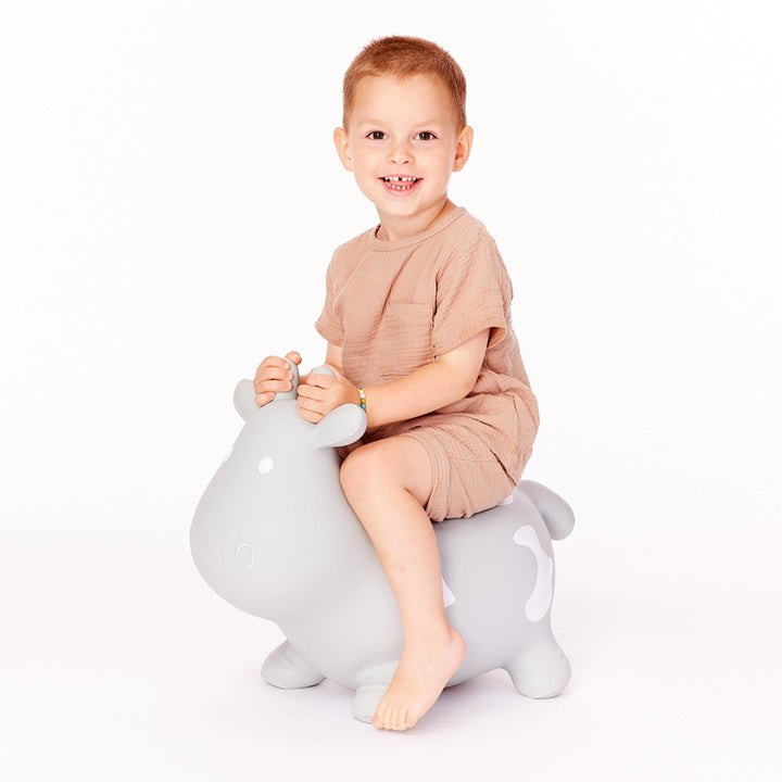 Hoppimals rubber jumper, gray fudge, pump, T-TFF-NN140