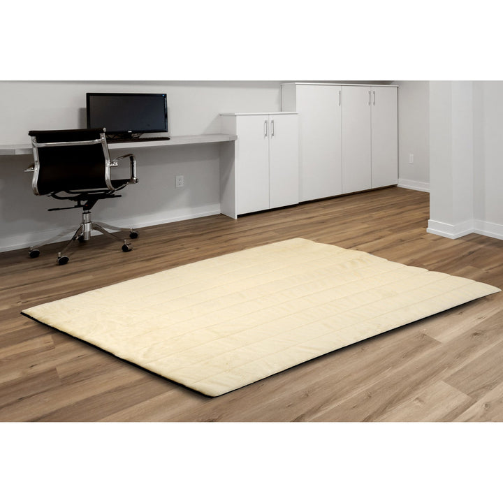 Plush carpet, imitation rabbit fur, non-slip, 120 x 160 cm, beige, DYWRAB120/160BEZ