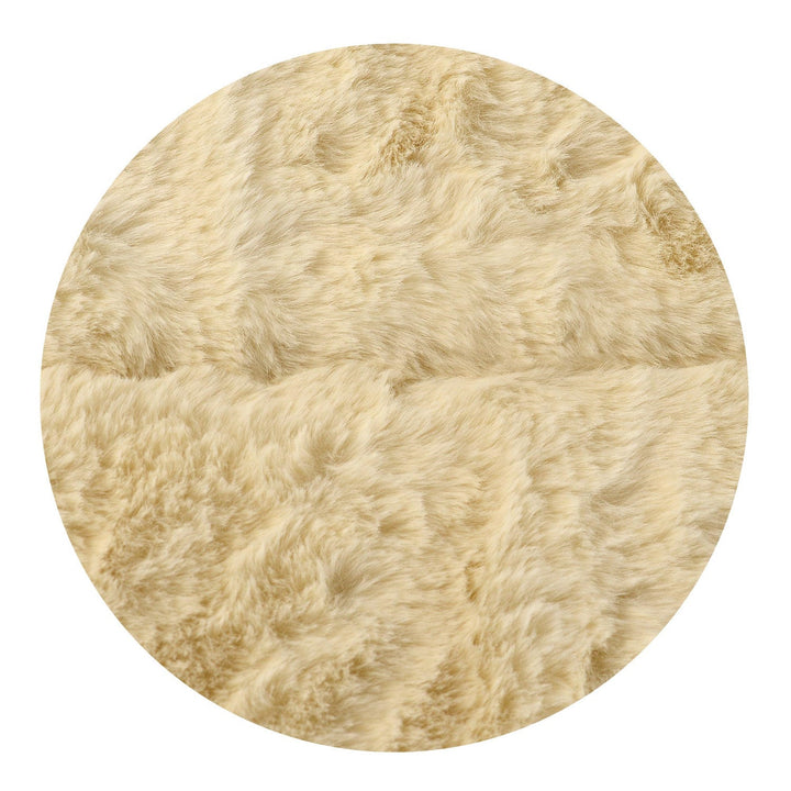 Plush carpet, imitation rabbit fur, non-slip, 120 x 160 cm, beige, DYWRAB120/160BEZ