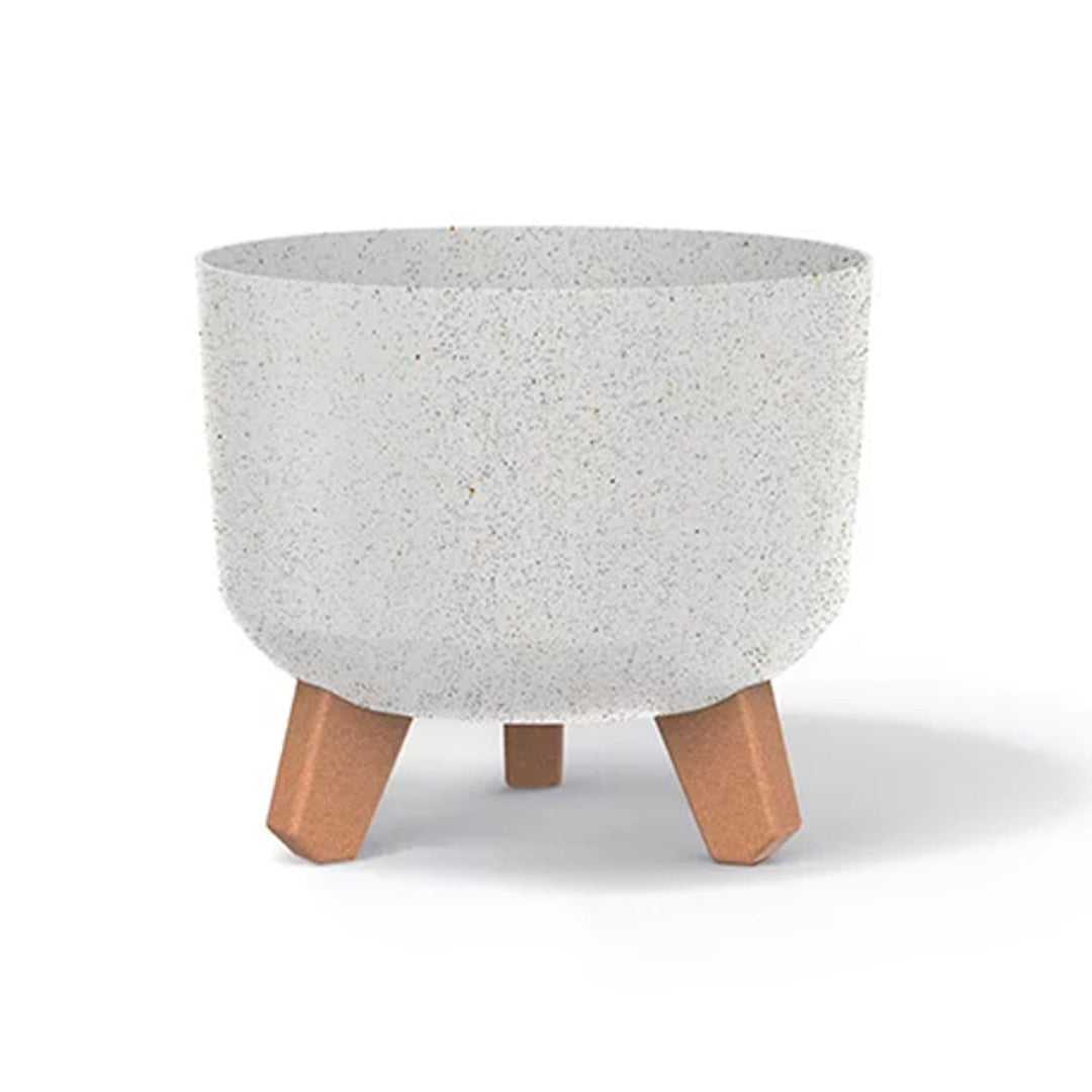 Prosperplast DGRL200W-S449W Flower Pot Planter with Legs 3L Modern Decorative Round