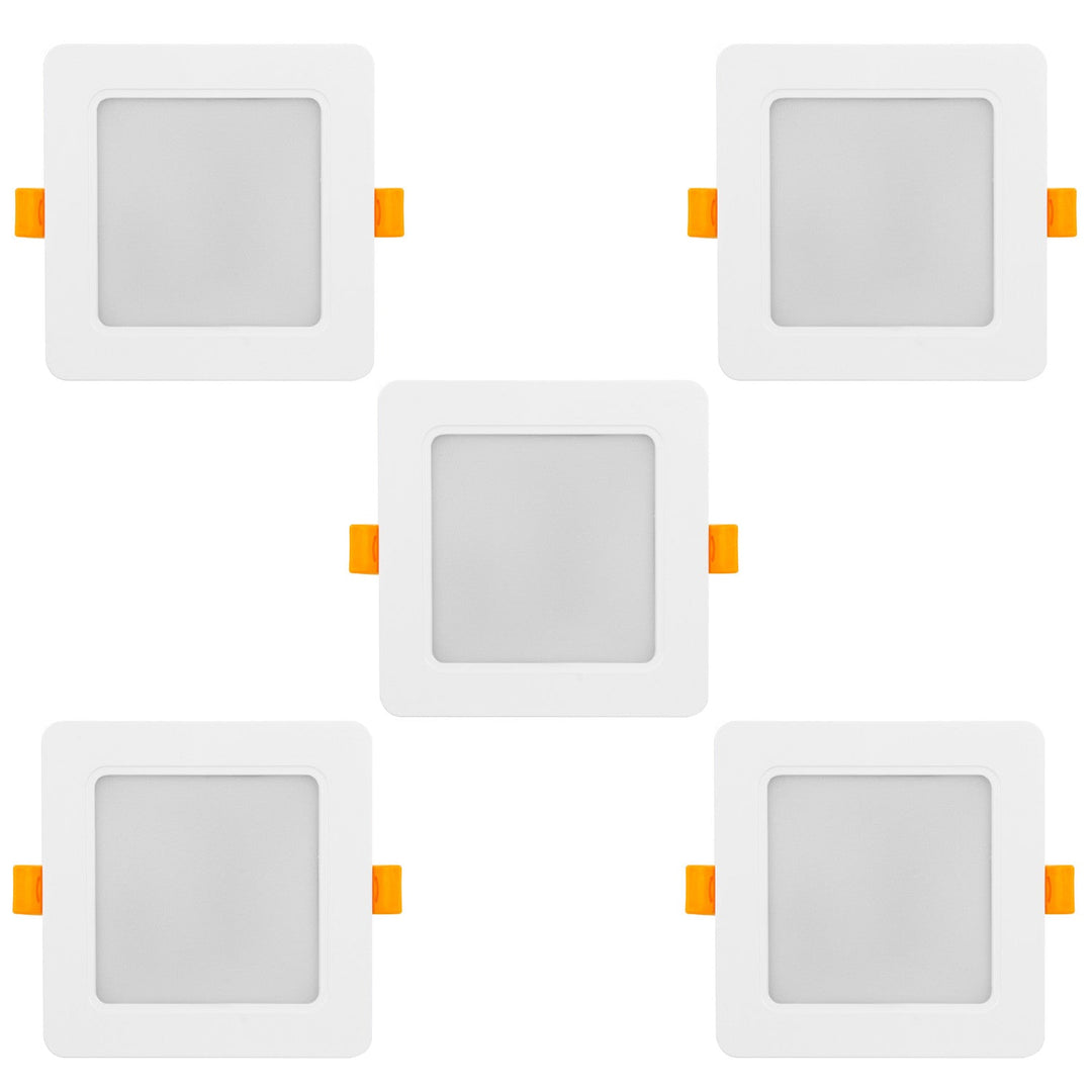 Maclean MCE373 S 5x LED ceiling panel, flush mounted SLIM, 9W, Neutral White 4000K, 120*120*26mm, 900lm
