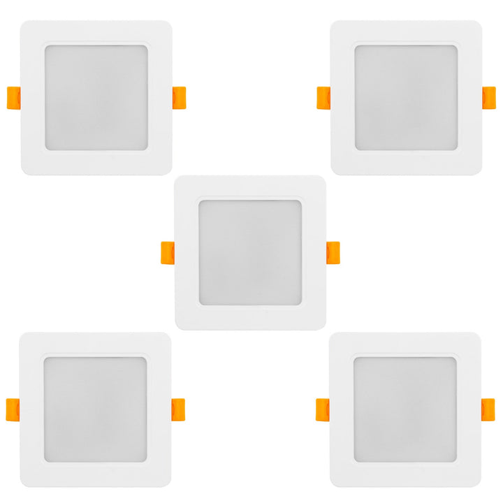 Maclean MCE373 S 5x LED ceiling panel, flush mounted SLIM, 9W, Neutral White 4000K, 120*120*26mm, 900lm