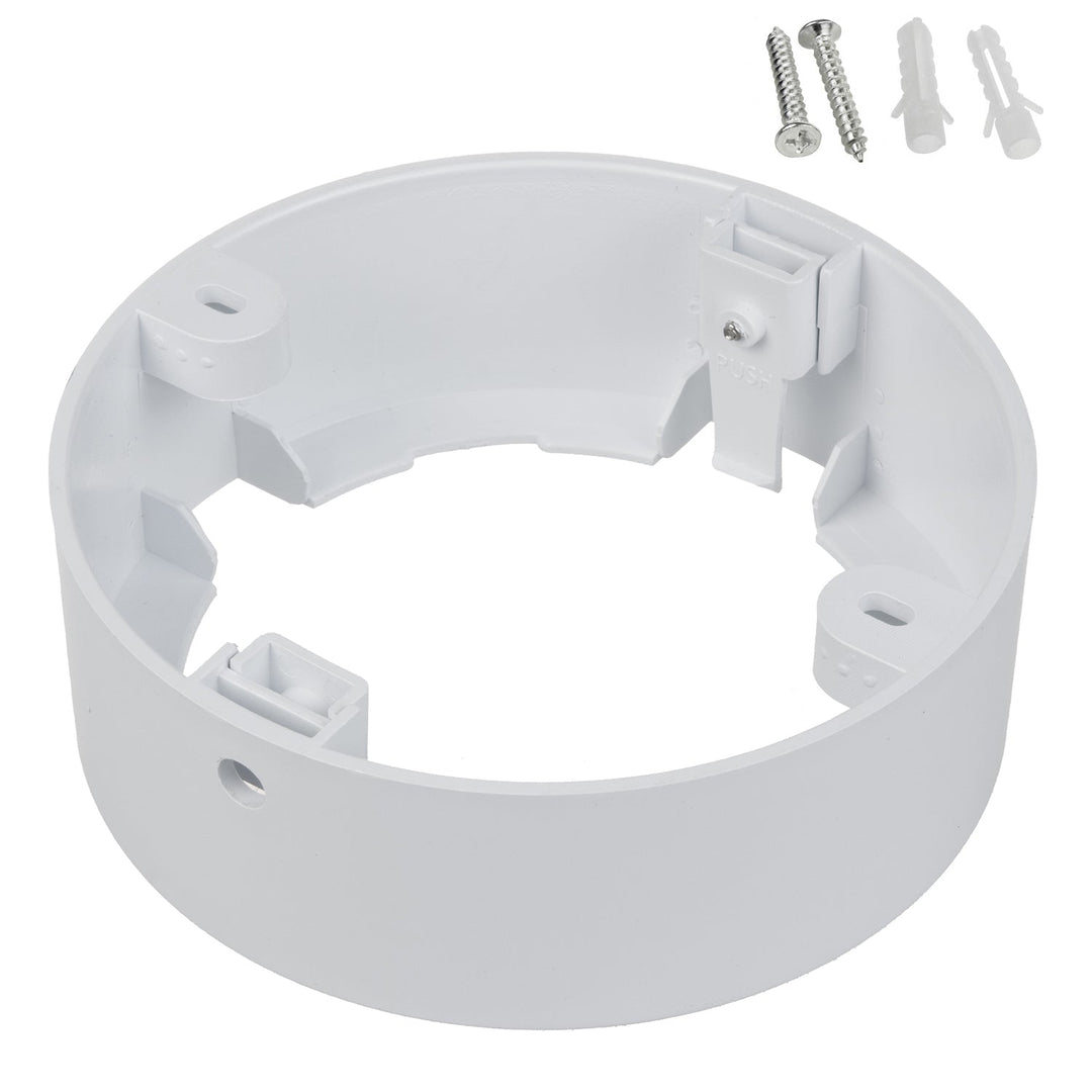 Maclean MCE371 R LED ceiling panel, flush mount SLIM, 9W, Neutral White 4000K, 120*26mm, 900lm + Maclean MCE376 R surface adapter