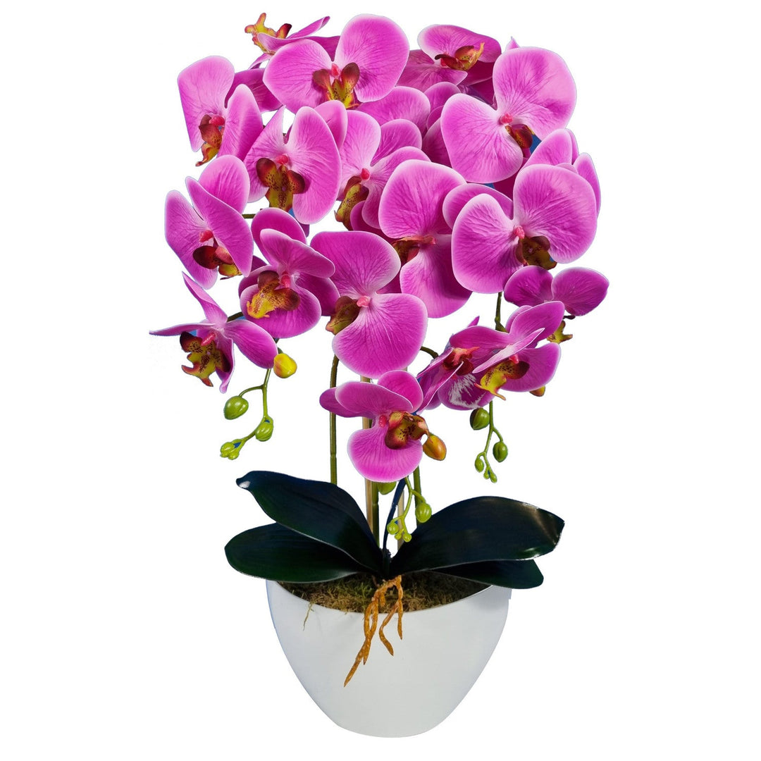 Damich artificial orchid, pink, made of rubber, 3pgoc