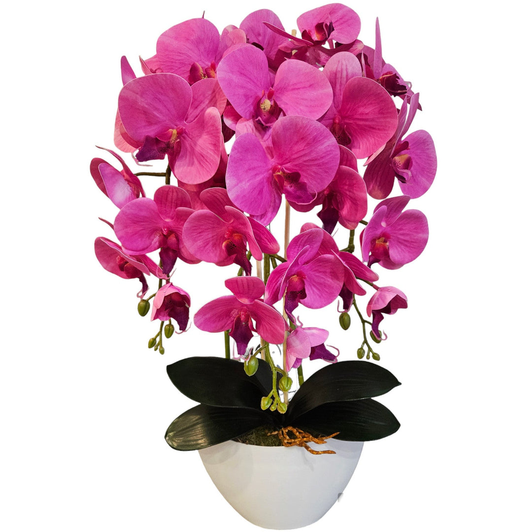 Damich Artificial Orchid, Pink, Made of Rubber, 3pgo2