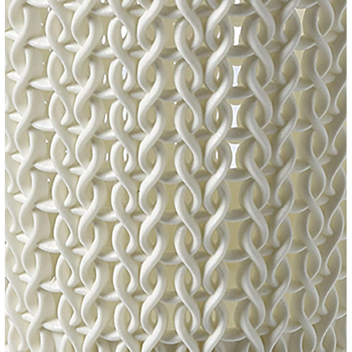 Curver Knit 40L Laundry Mangle Basket Cream White Knit Design Boho Cottagecore Vented Handles Sturdy