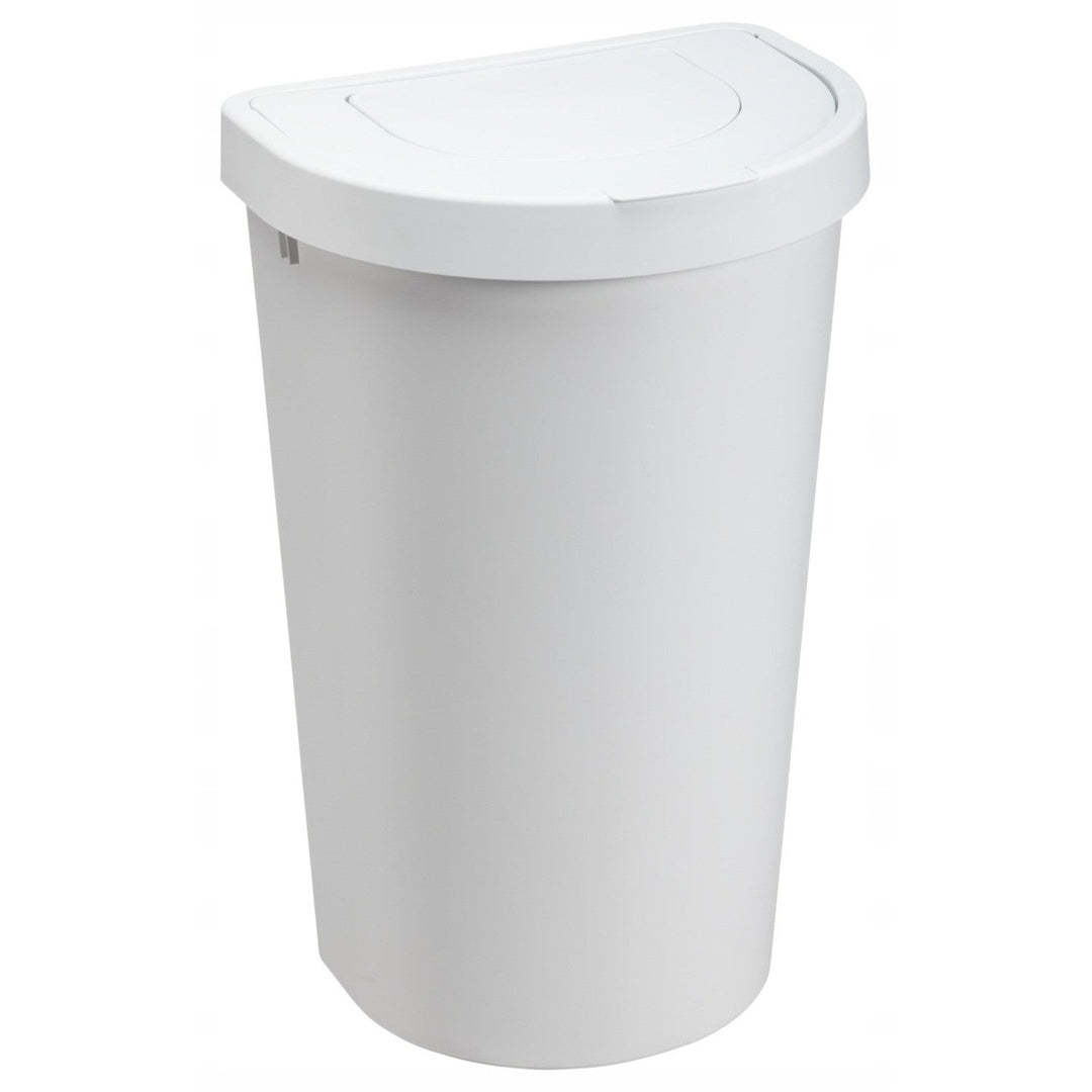 Plast Team Seattle Swing rubbish bin trash can, swing lid, white, 45 l