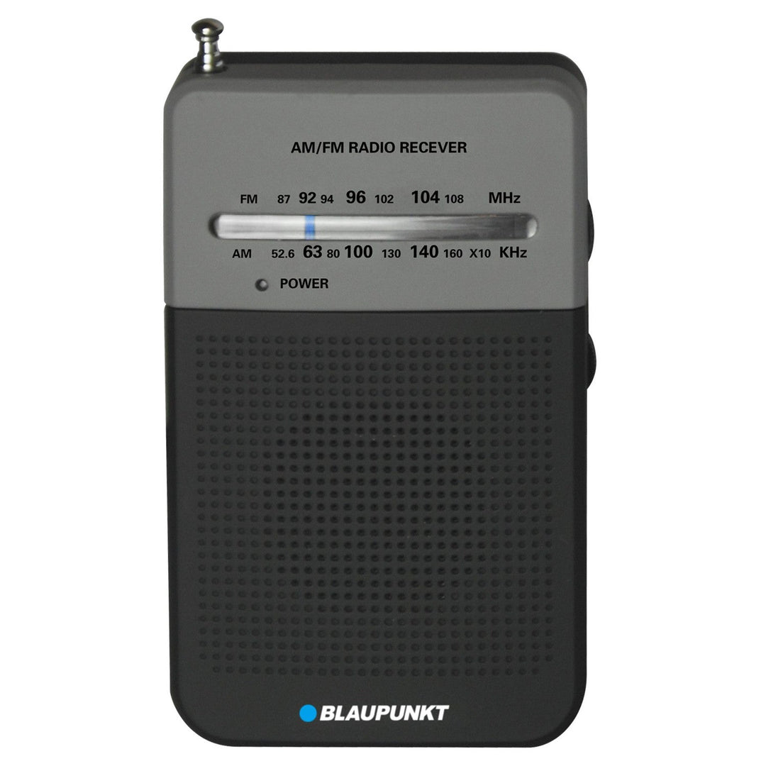 Blaupunkt PR3BK Pocket FM AM Radio Player Portable Compact Telescopic Antenna Retro Design Headphones Jack Amplifier