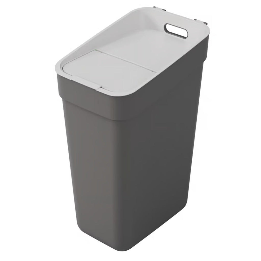 Curver Ready To Collect Line Rubbish Bin Trash Garbage Can, for Segregation, 30 liters, Dark Grey