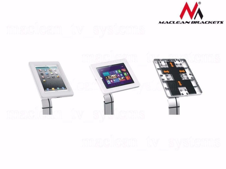 Maclean MC-645 Anti Theft Floor Tablet Stand Secure Lock Universal Display VESA iPad Samsung Galaxy