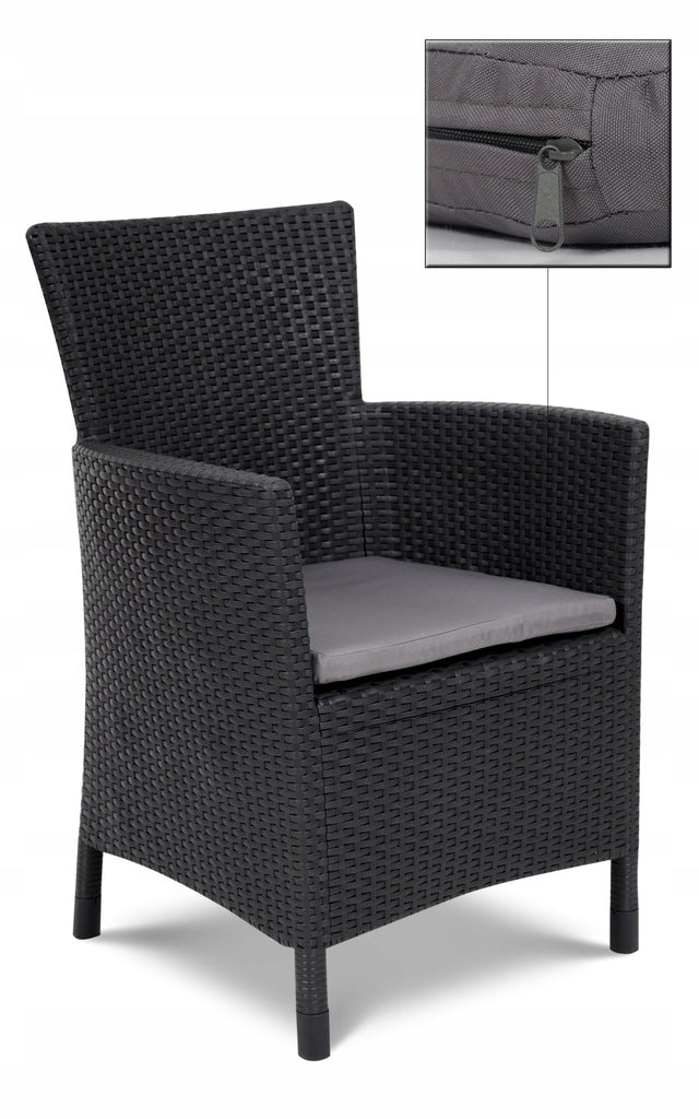 Curver Outdoor Rosario Balcony Graphite, Set of Garden Furniture: 2 Chairs + Table