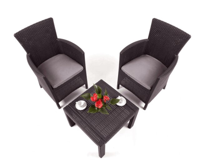 Keter Rosario 216939 Balcony Furniture Set Brown Color Rattan Imitation