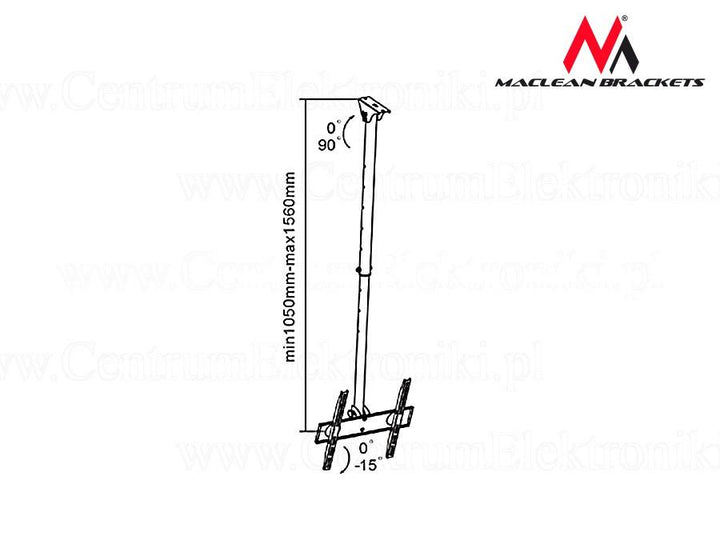 Maclean MC-631 Wall Bracket, Universal Ceiling Bracket Maclean MC-541, LCD LED Plasma 32 "- 65" up to 50kg