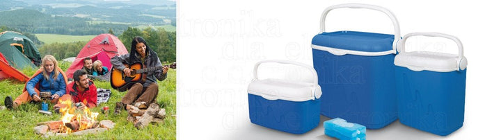 Curver 20L Portable Refrigerator Tourist Fridge Camping Food Storage + 2 Ice Pack 2 x 400g Handle