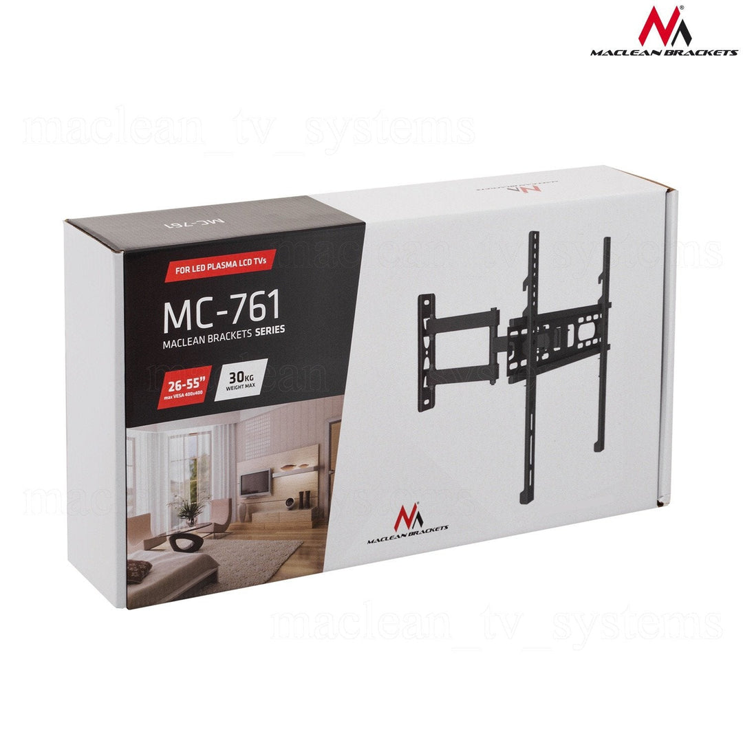 Maclean MC-761 TV Bracket Wall Mount Holder Universal VESA 26'' - 60" LED LCD 30kg