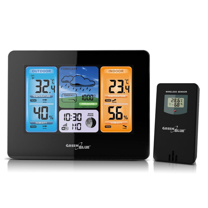 Wireless Weather Station WiFi Outdoor Temperature Sensor LCD Display IPX4