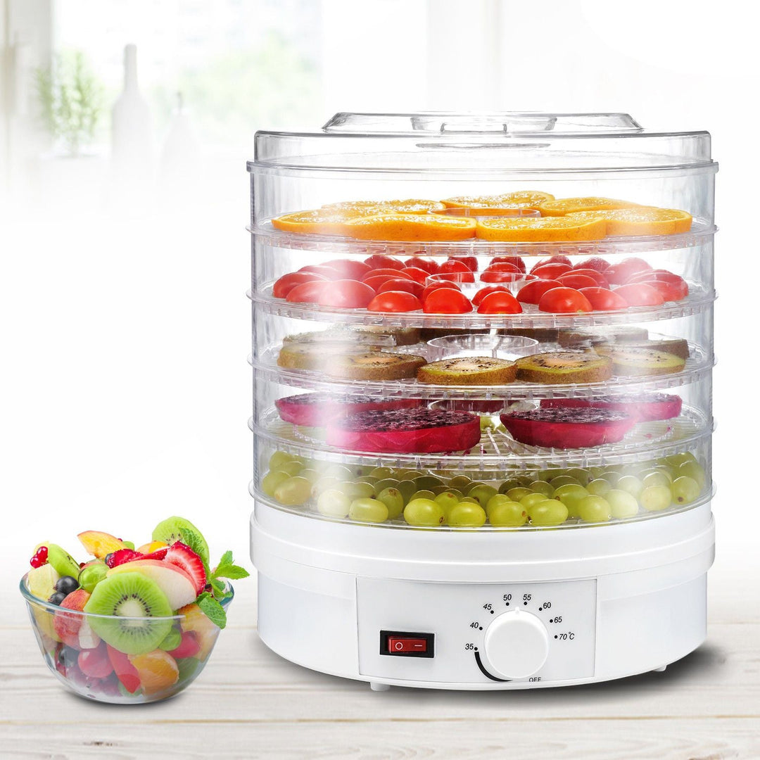 GreenBlue GB190 Food Dehydrator Fruit Vegetable 350W - 5 Trays - 35 to 70°C Temperature Control Adjustable